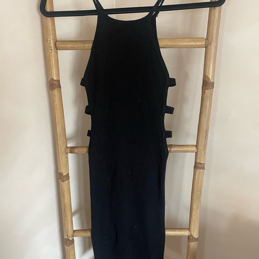 Revamped Black Strappy Dress